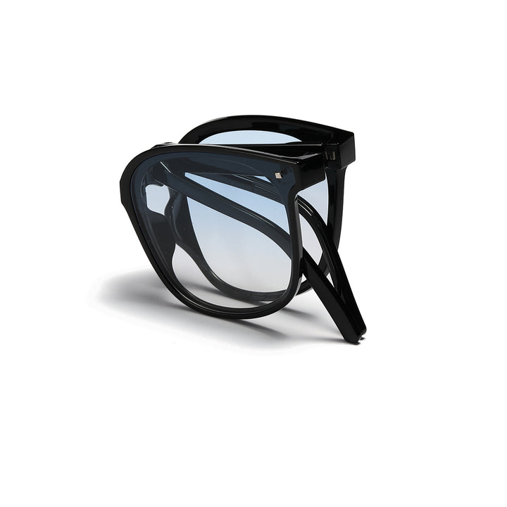 Dame kvadratisk solbrille med innovativ ramme i plast og polarisert glass Luvikno