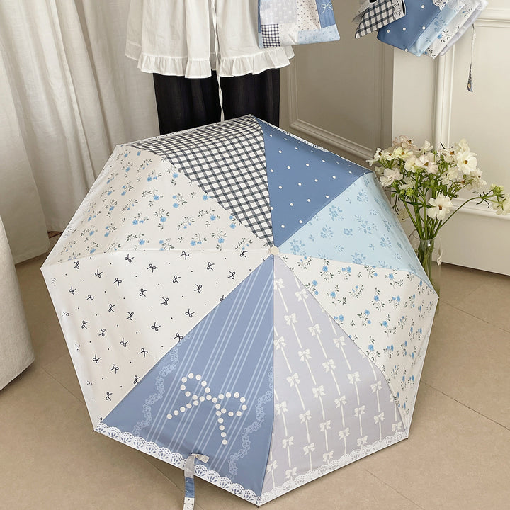 Damer paraply i romantisk patchwork-design Luvikno