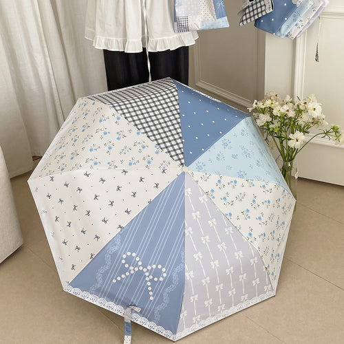 Damer paraply i romantisk patchwork-design Luvikno