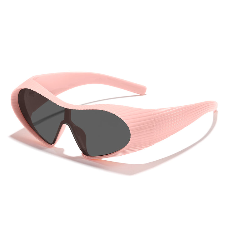 Dame trendy sports solbriller med elastisk ramme Luvikno