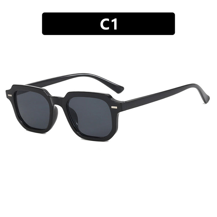 Dame kvadratisk solbrille med stilfull rammestruktur og UV-beskyttelse Luvikno