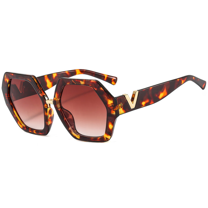 Dame elegant solbrille med glitrende ramme Luvikno
