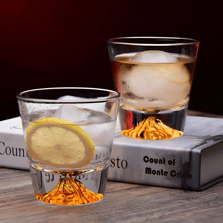 Whiskeyglass med Mount Fuji-design – Elegant sett for kjennere | Luvikno