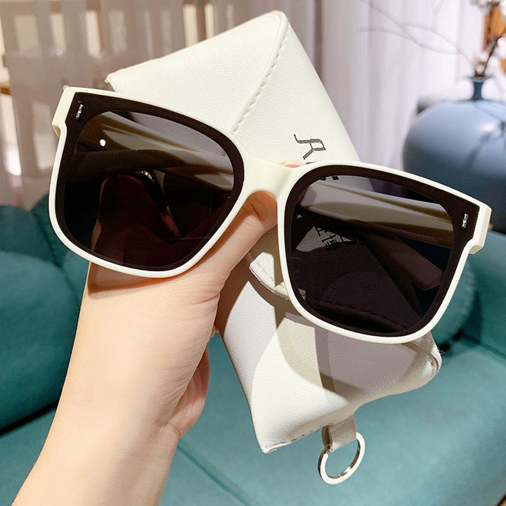 Dame Fashionable solbriller i trendy kvadratisk design Luvikno