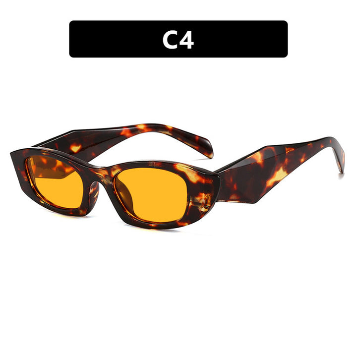 Dame trendy Cat-Eye solbriller med unikt ramme og UV-beskyttelse Luvikno