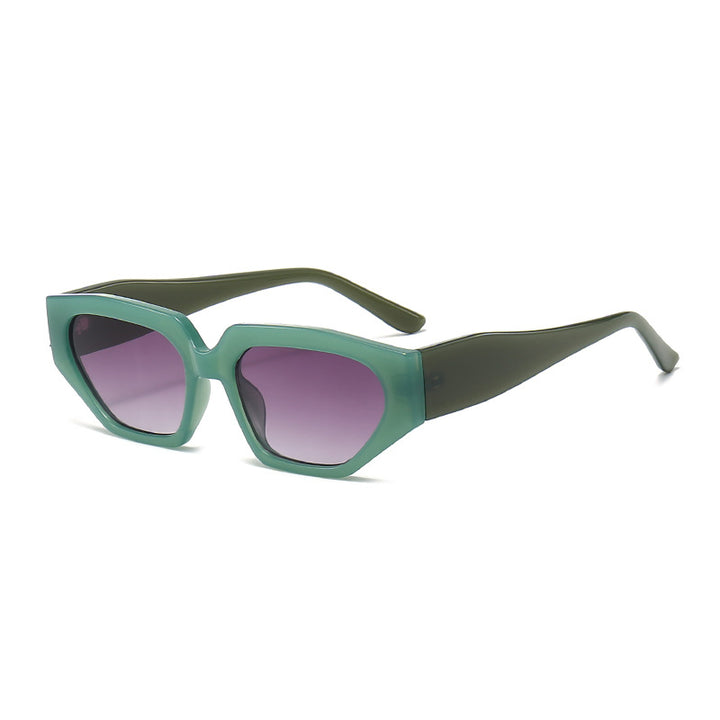 Dame Modisk solbrille i innovativ polygonal design Luvikno