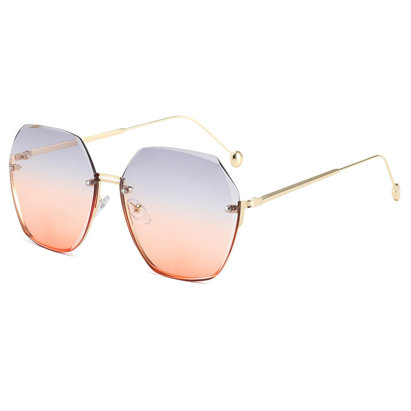 Dame oversized solbriller i moderne hexagonstil Luvikno