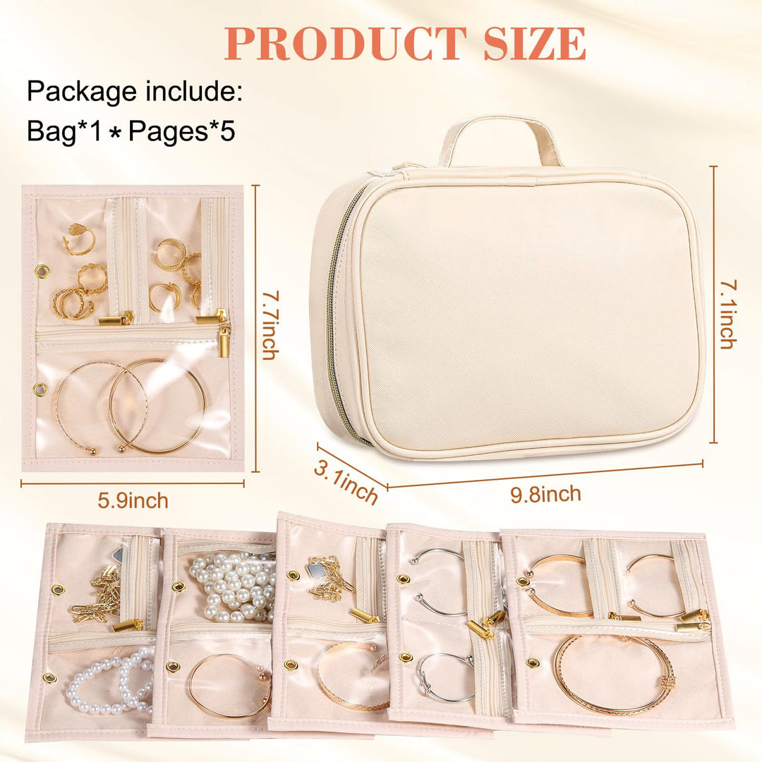 Kvinnelig elegant smykkorganisator med transparente rom Luvikno