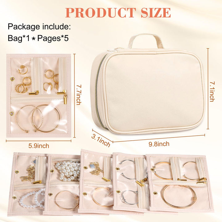 Kvinnelig elegant smykkorganisator med transparente rom Luvikno