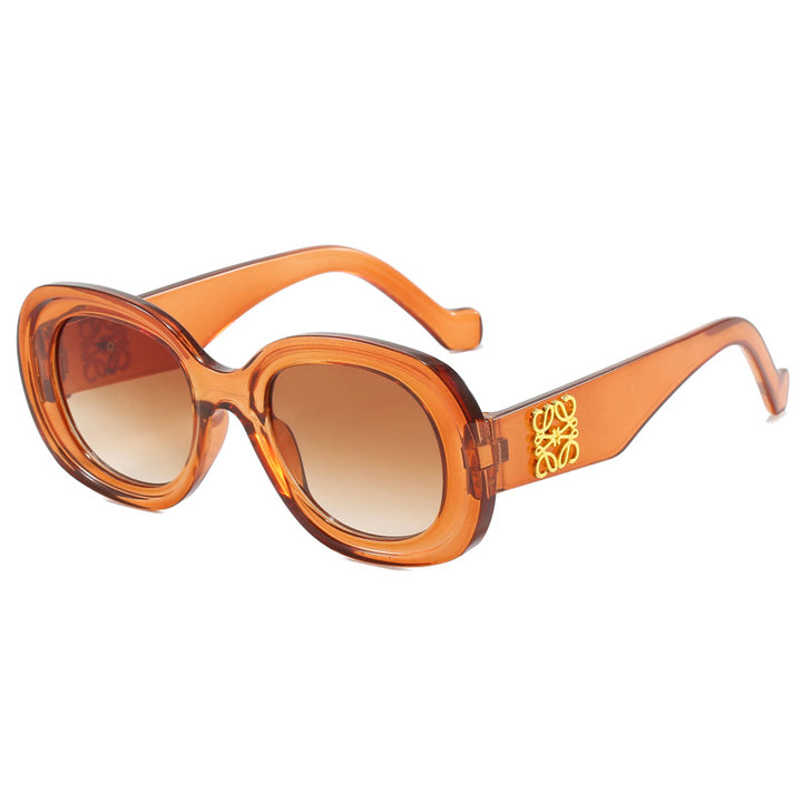 Dame moteriktig vintage-solbrille med spesielle dekorasjoner Luvikno