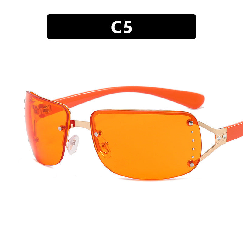 Dame futuristisk, slank Shield-solbrille Luvikno