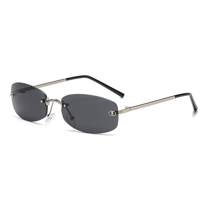 Dame trendy solbrille med elegant, smal ramme Luvikno