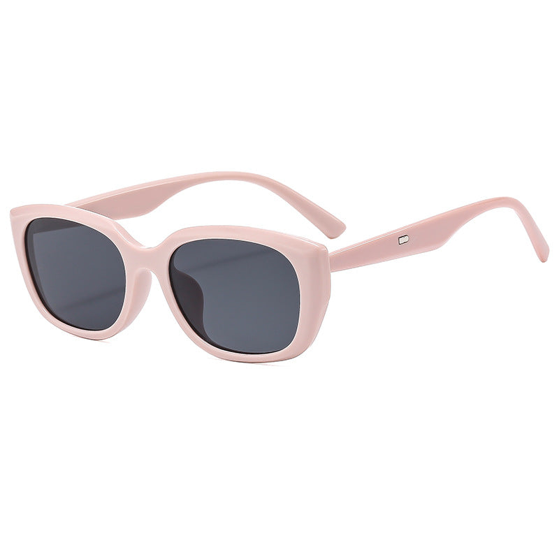 Dame moteriktig oversized solbrille med stilfullt plastinnfatning Luvikno