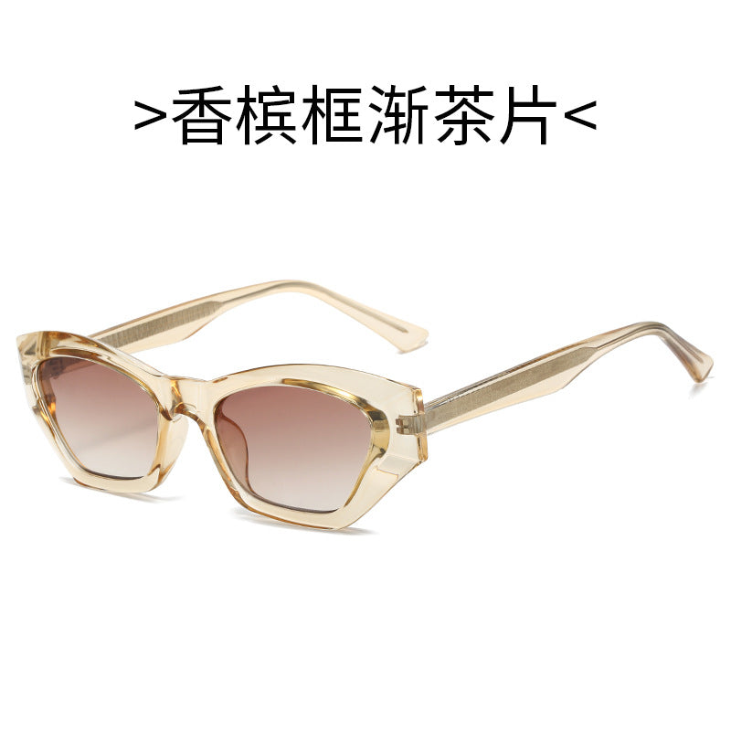 Damer Cat Eye solbriller med moderne transparente detaljer Luvikno