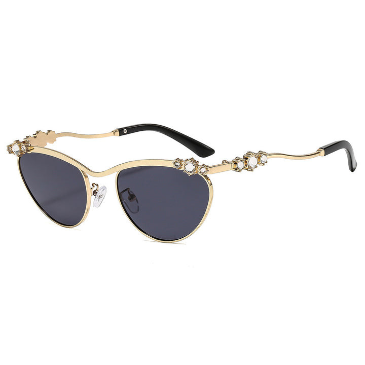 Dame Designer-solbrille med glitrende detaljer Luvikno
