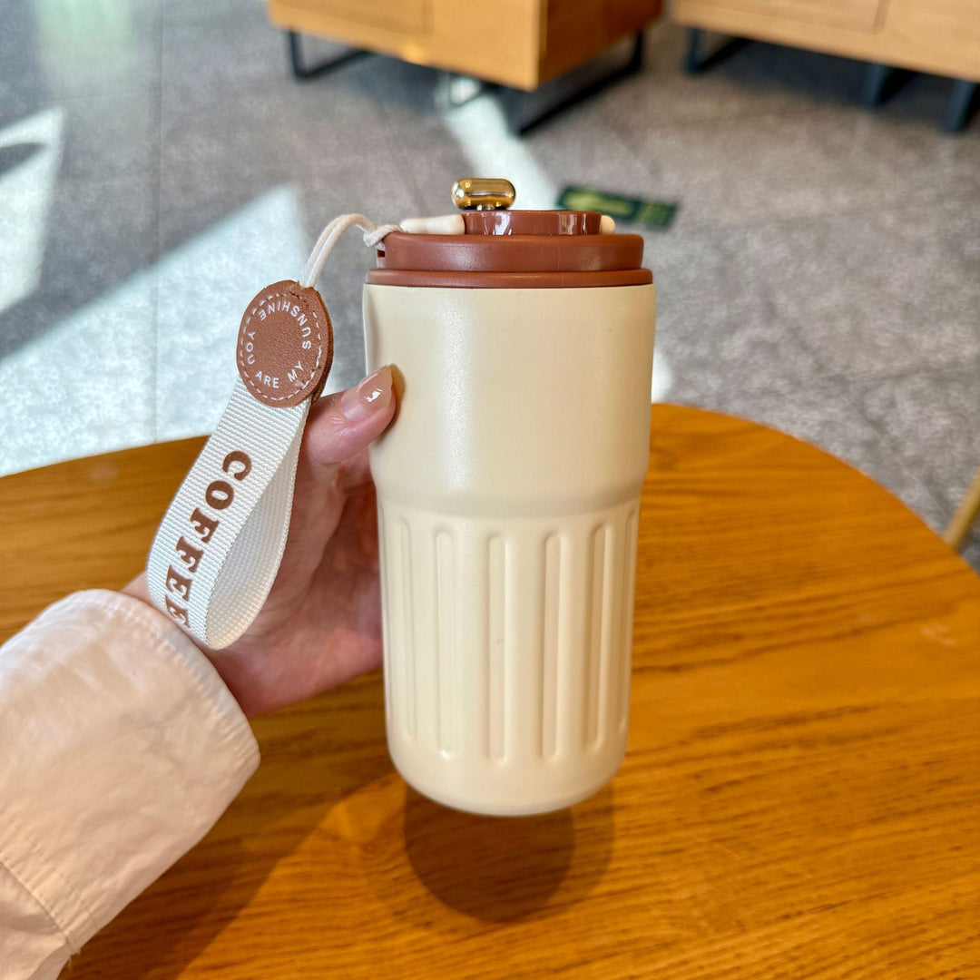 Dame isolert kaffekopp med praktisk håndholdtsløyfe Luvikno