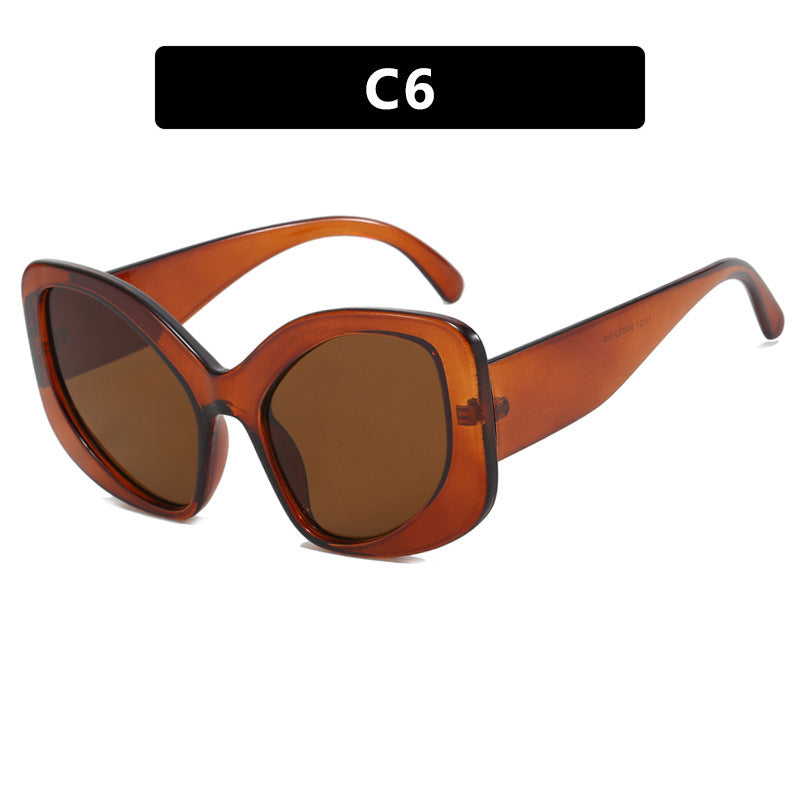 Dame elegant oversized solbrille med markant design Luvikno