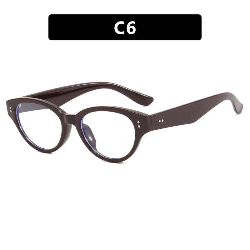Dame stilige Cat-Eye-briller med elegant plastisk ramme Luvikno