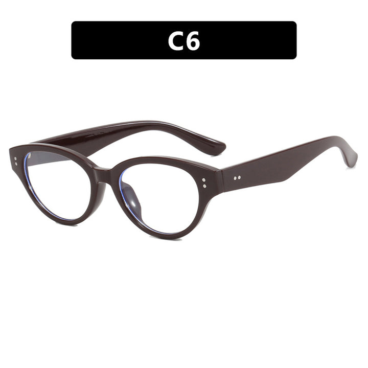 Dame stilige Cat-Eye-briller med elegant plastisk ramme Luvikno