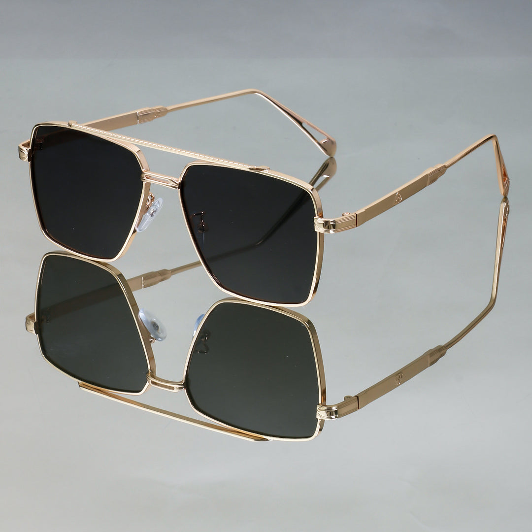 Dame oversized solbriller med elegant metallramme Luvikno