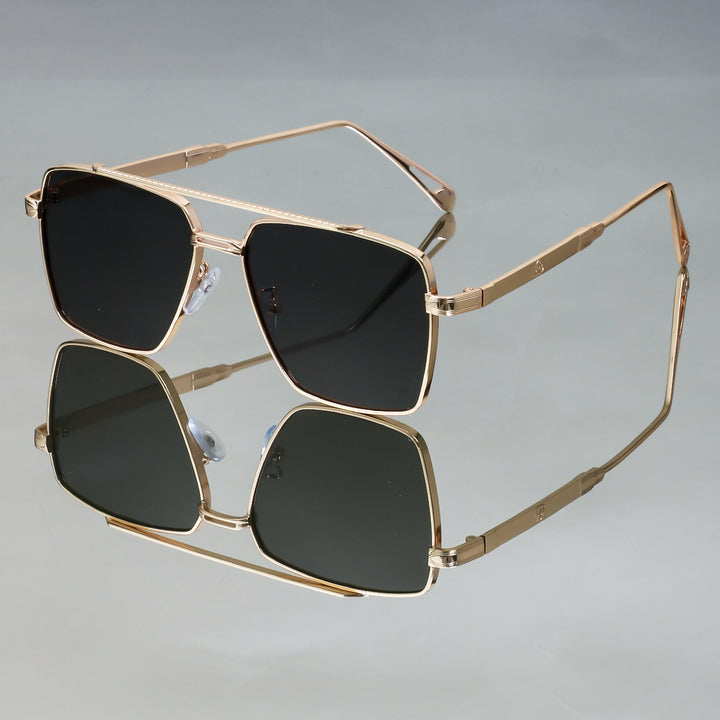 Dame oversized solbriller med elegant metallramme Luvikno