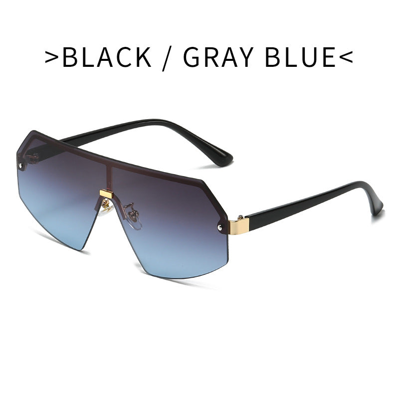Dame futuristisk oversized solbrille med innovativ ramme Luvikno