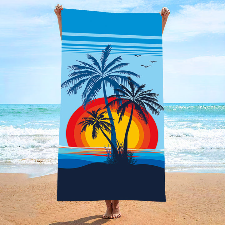 Ladies beach towel with maritime stripe pattern Luvikno