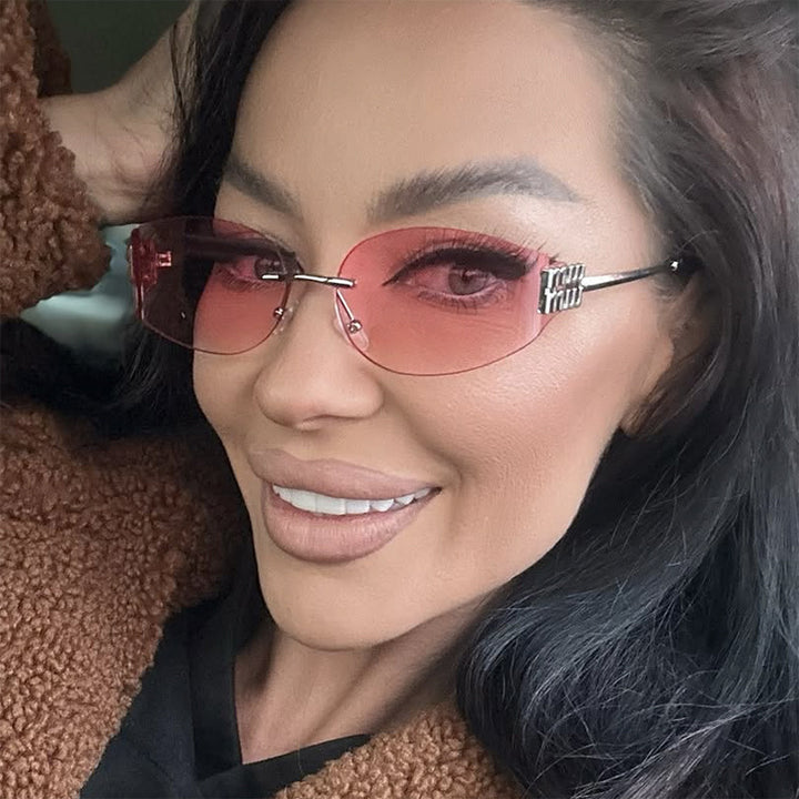 Dame sportlich pilot solbrille med beskyttende UV-filter og fleksibel ramme Luvikno
