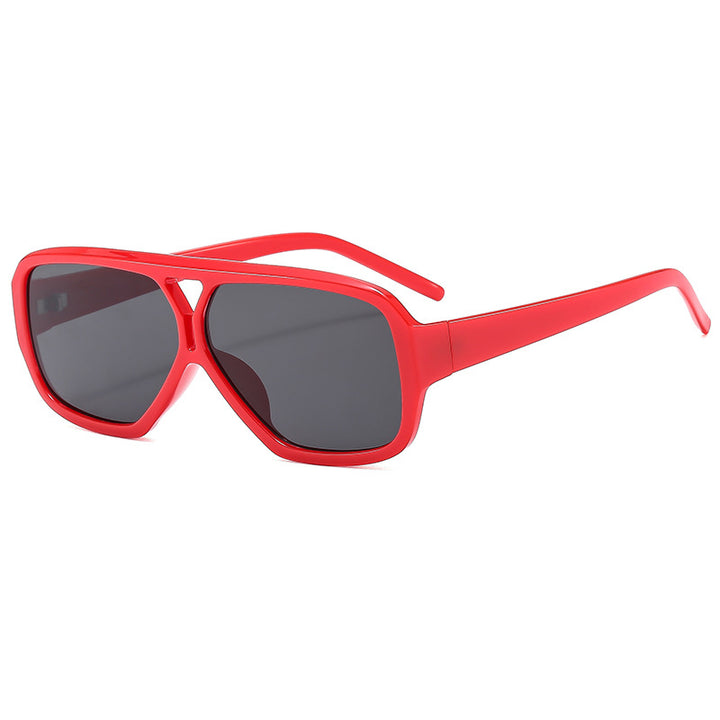 Dame modische oversized solbrille med bred ramme og beskyttende glass Luvikno
