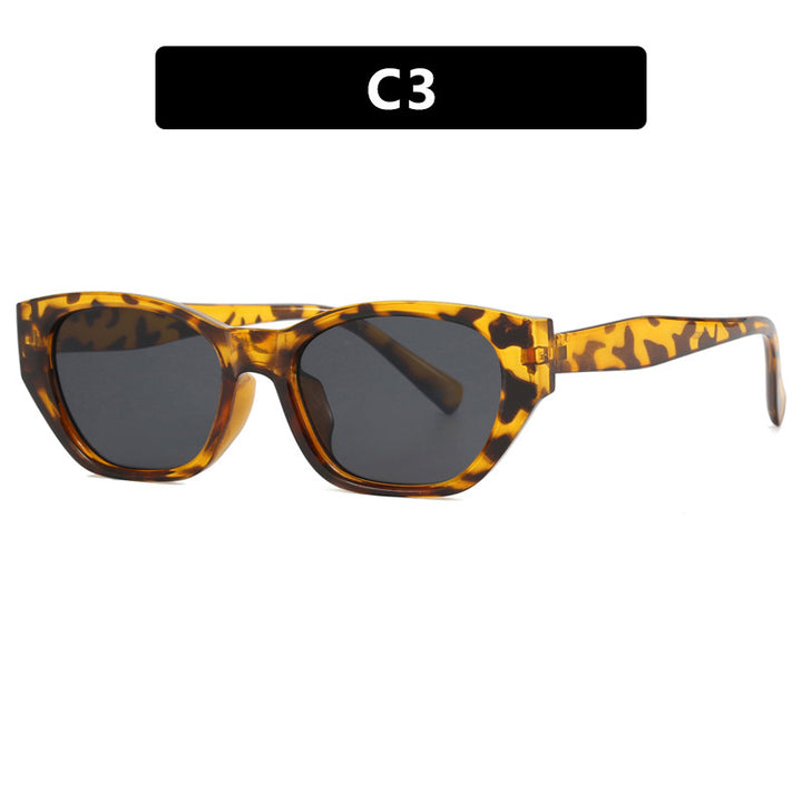 Dame Cat-Eye solbriller med transparent, geometrisk ramme Luvikno