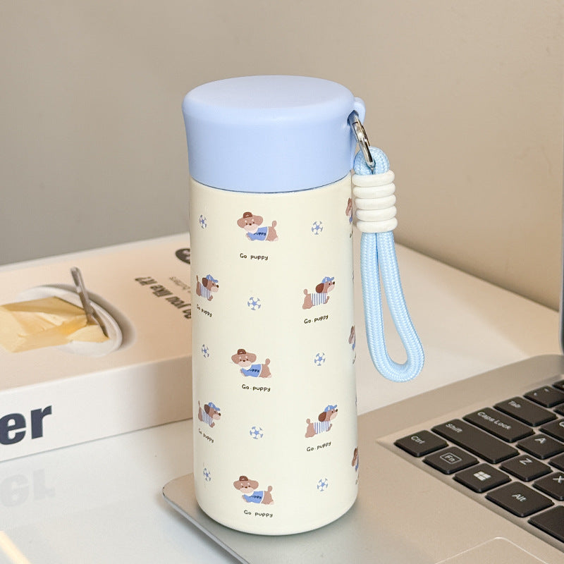 Damen Isoliertrinkflasche mit praktischem Trageband und verspieltem Design Luvikno