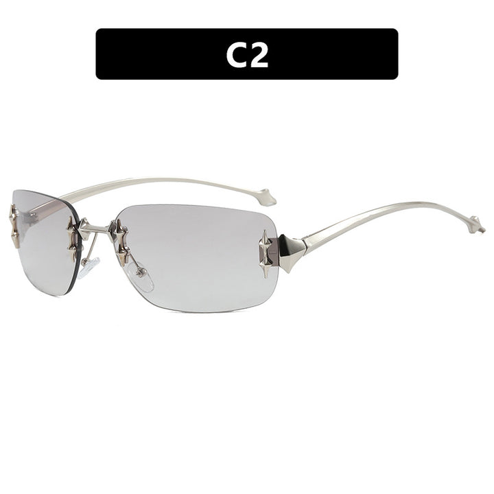 Damer designer-solbrille med utsmykkede detaljer Luvikno