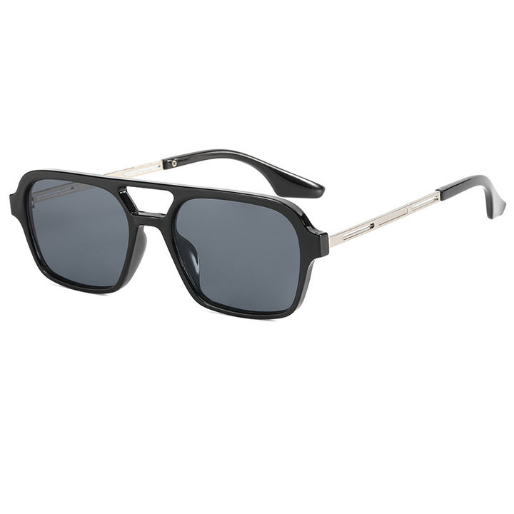 Dame designer solbriller med elegant transparent ramme og gule glass Luvikno