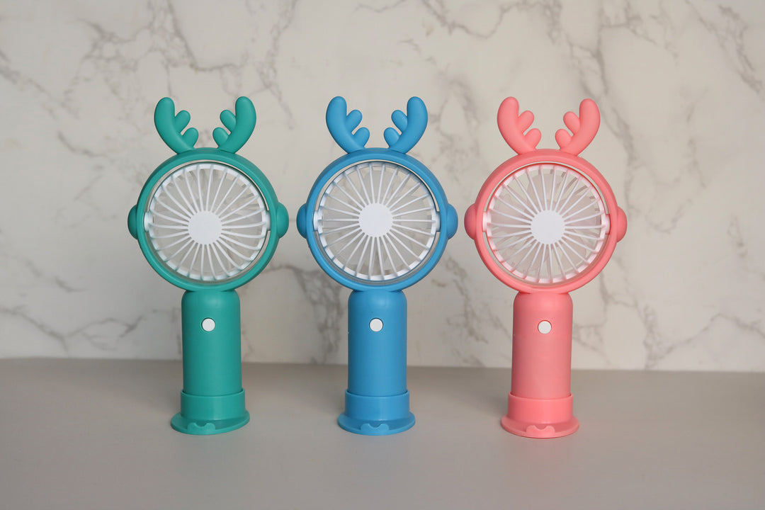 Unisex Bærbar Mini-vifteen med ergonomisk design og dyreører Luvikno