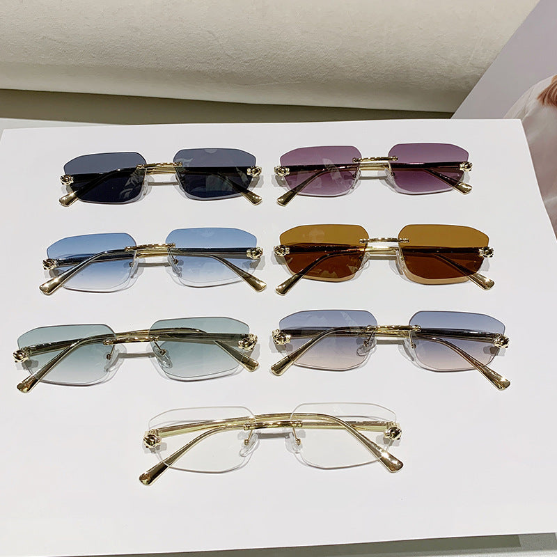 Dame elegant Halvram solbrille Luvikno