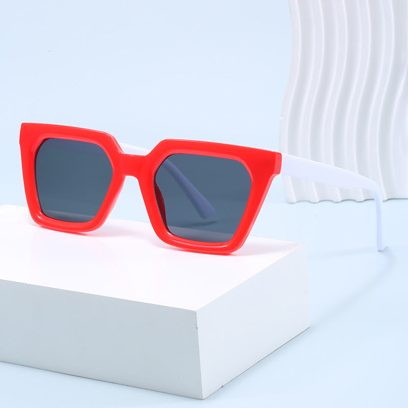 Dame moderne designer-solbrille med transparent ramme Luvikno
