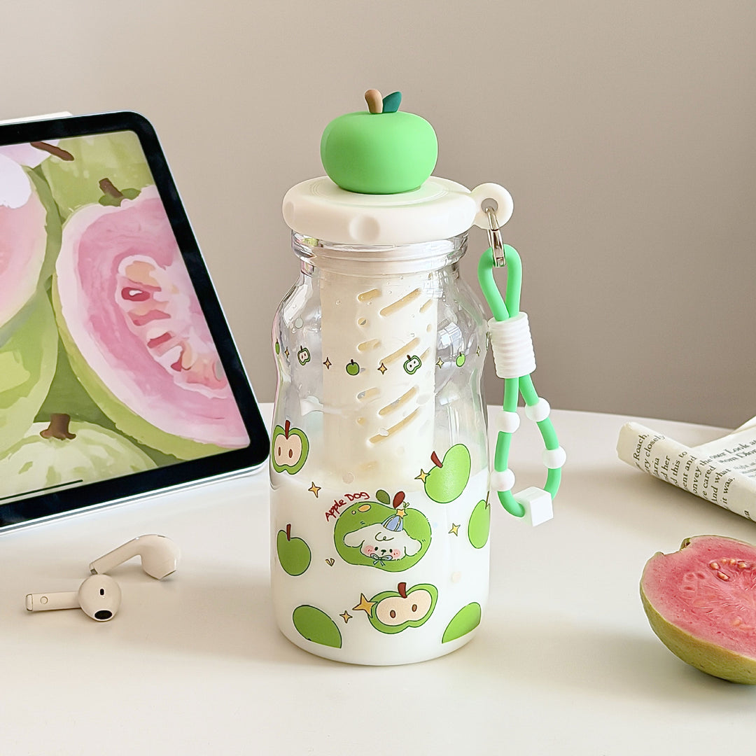 Dame kreativ drikkeflaske med fruktmotiv Luvikno