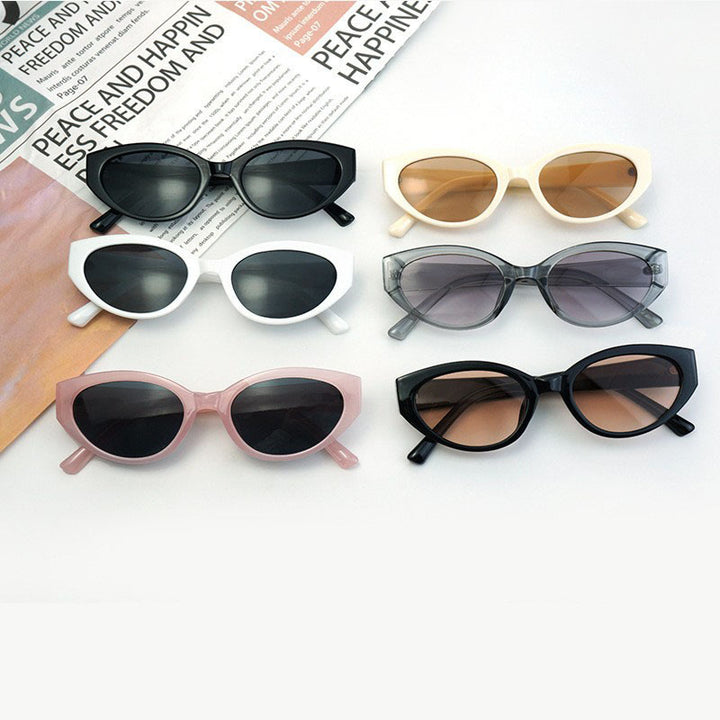 Damer moteriktig Cat-Eye solbrille med trendy ramme og UV-beskyttelse Luvikno