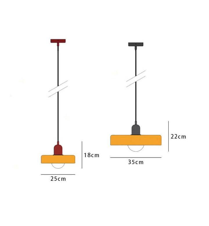 Luvikno | Bauhaus Farget Glass Pendellampe