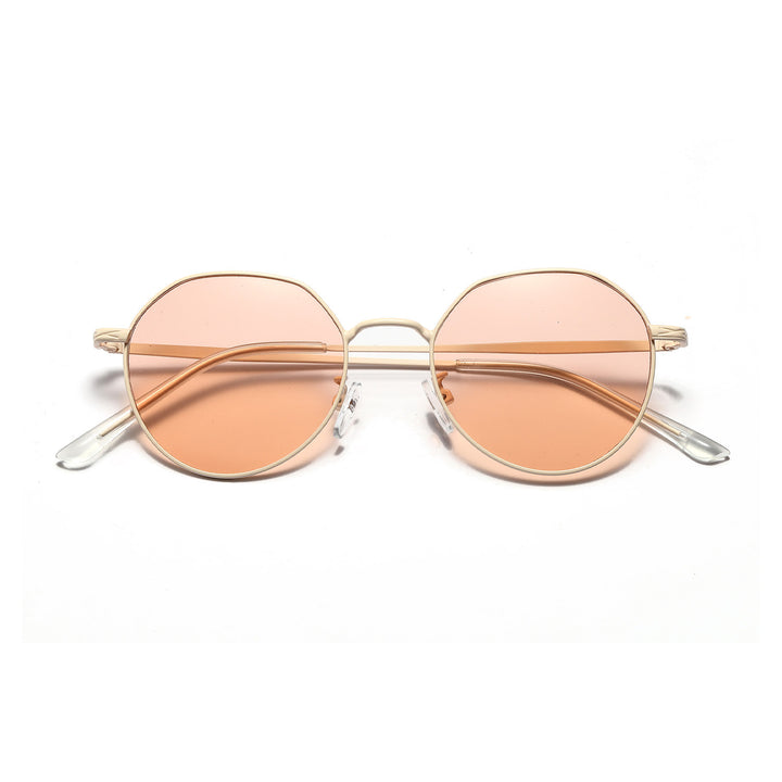 Dame rund brille med filigran metallramme Luvikno