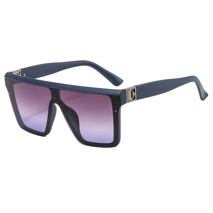 Dame oversized solbrille i trendy stil med bred rammestruktur Luvikno