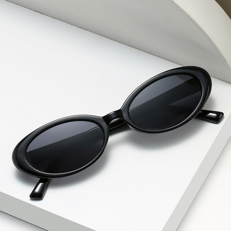 Dame elegant Cat-Eye solbriller med unik dyreprint Luvikno
