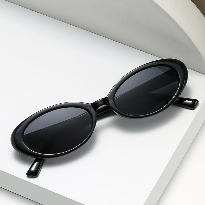 Dame elegant Cat-Eye solbriller med unik dyreprint Luvikno