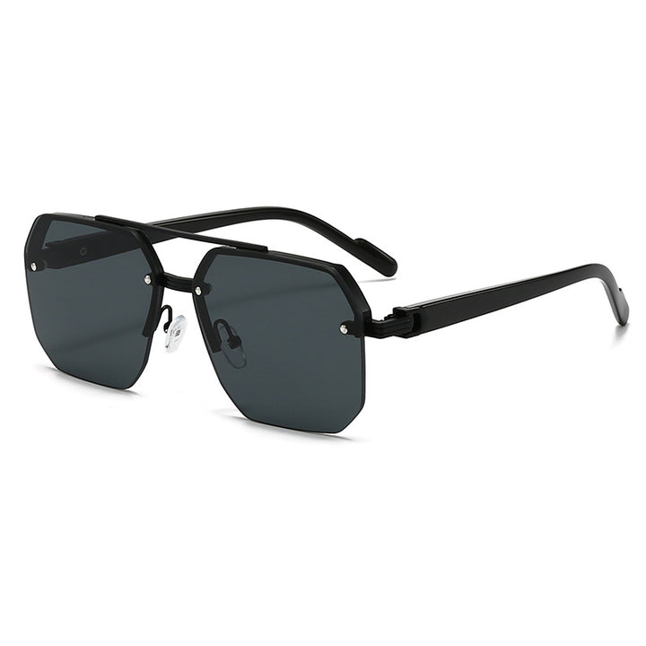 Dame moteriktig solbrille i trendy sekskant-design Luvikno