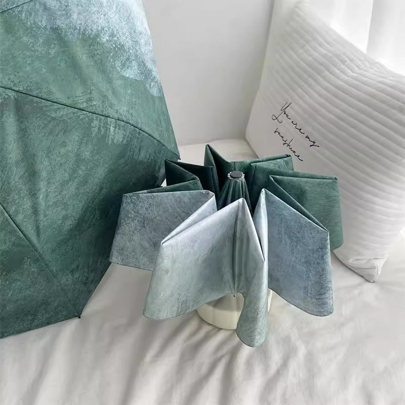 Dame Automatisk Faltregnparaply med elegant strukturdesign Luvikno