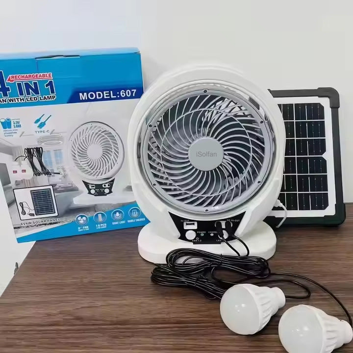 Kvinnelig Bærbar Solfabrikk med Integrert LED-belysning og USB-tilkobling Skanto