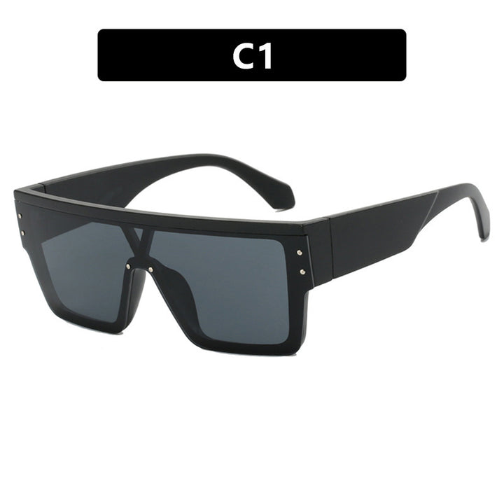 Dame futuristisk Oversized-solbrille med klare glass Luvikno