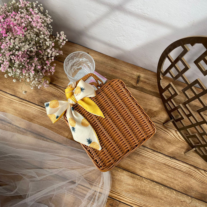 Dame stilige Rattan-Crossbody-veske Luvikno