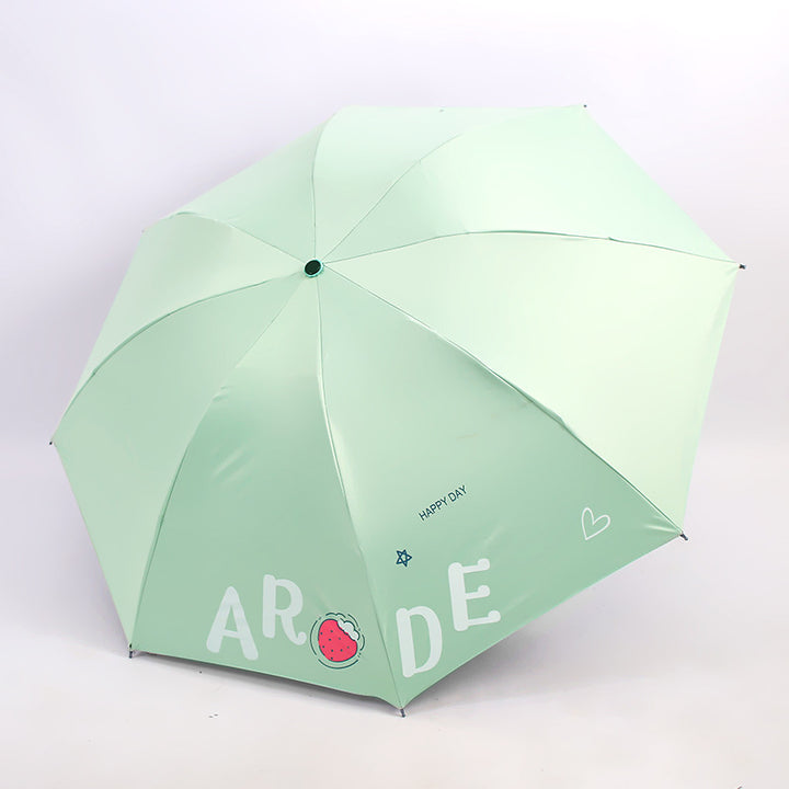Kvinnens sammenleggbare paraply med lystig design Luvikno