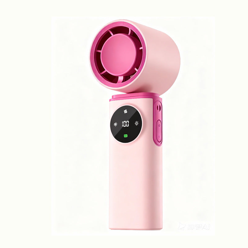 Dame bærbar USB-mini-viftemer med LED-skjerm Luvikno
